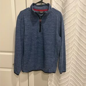 Avalanche Men's Heathered Blue Zip-Up Sweater
